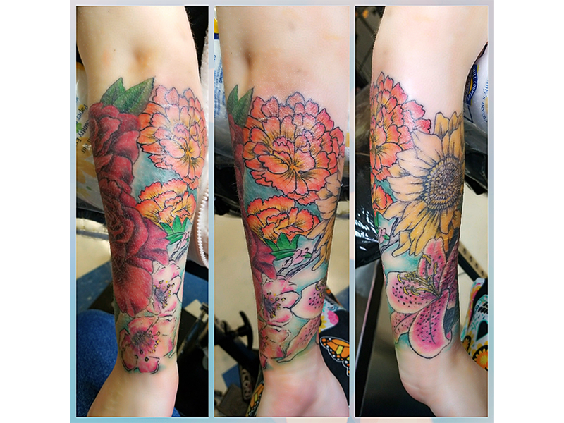 watercolor flower arm tattooTikTok Search